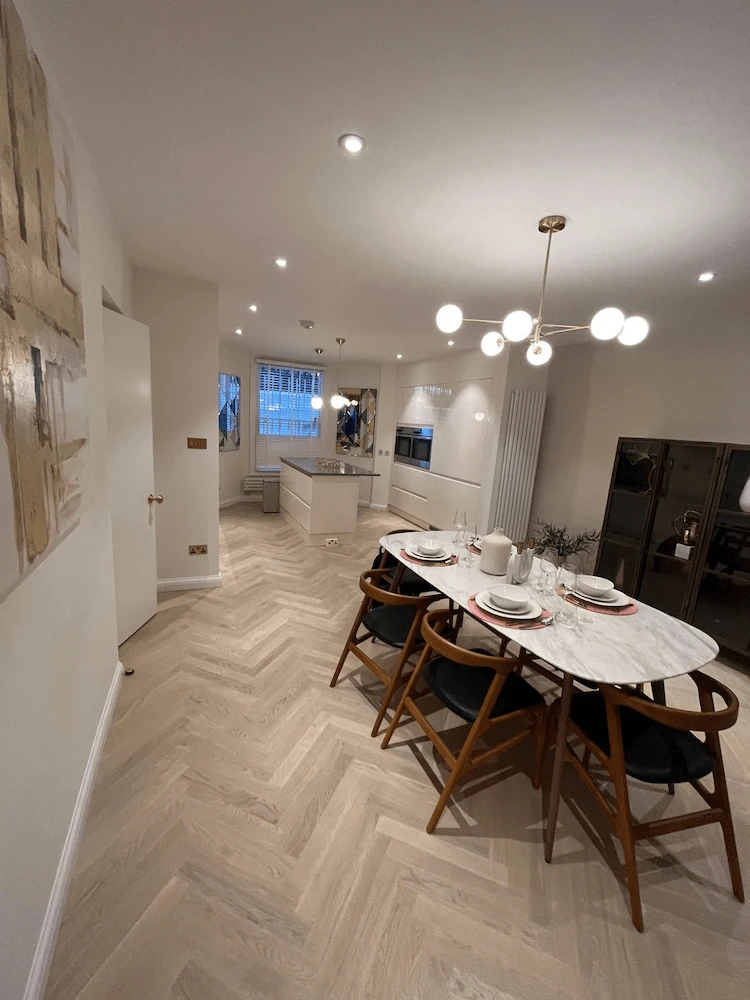 Contemporary kitchen solutions in Newark area by Sumskas Building
